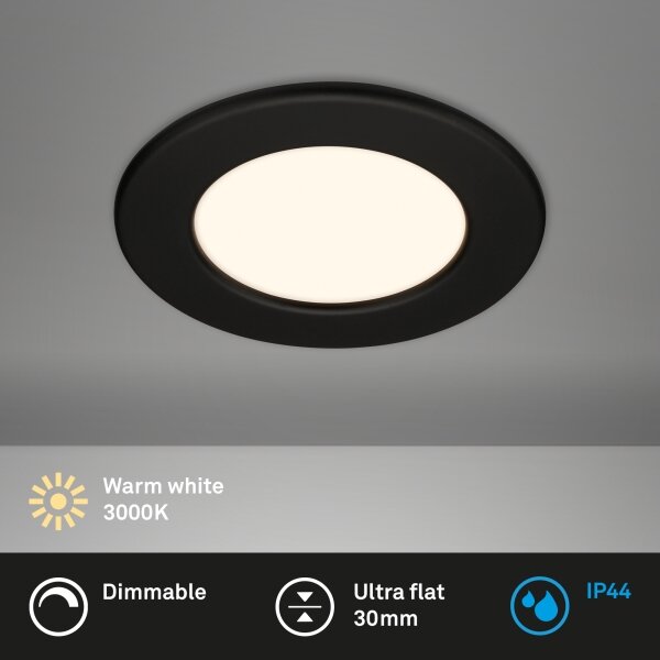 Briloner 7049015 - LED вградено осветително тяло за баня LED/6W/230V IP44 черно