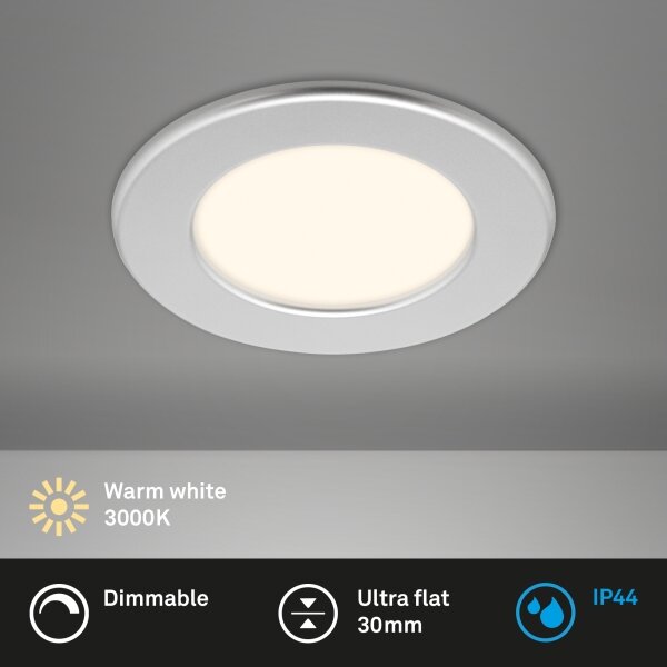Briloner 7049014 - LED вградено осветително тяло за баня 6W/230V IP44 матов хром