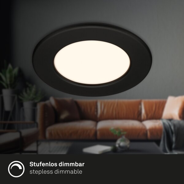 Briloner 7049015 - LED вградено осветително тяло за баня LED/6W/230V IP44 черно