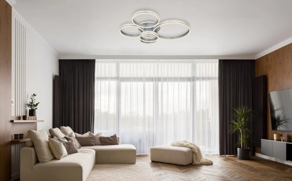 Globo 67260-120 - LED димируемо таванно осветително тяло RUBIO 120W/230V 90x114 cm+дистанционно управление