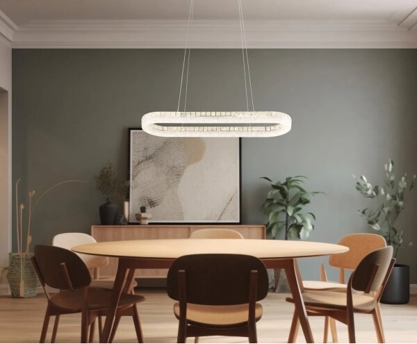 Globo 67387-40 - LED димируем полилей на кабел LAUREL 40W/230V прозрачен+ДУ