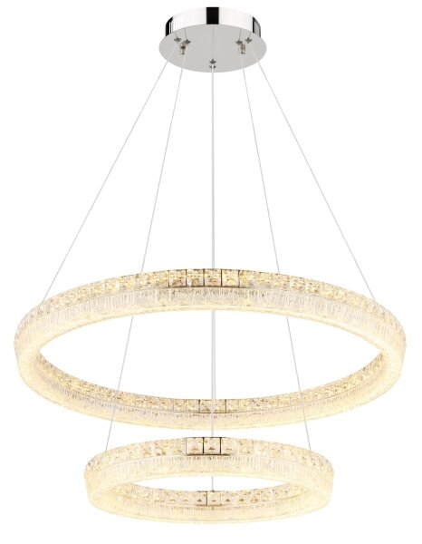 Globo 67387-72 - LED димируем полилей на кабел LAUREL 72W/230V прозрачен + с дистанционно управление