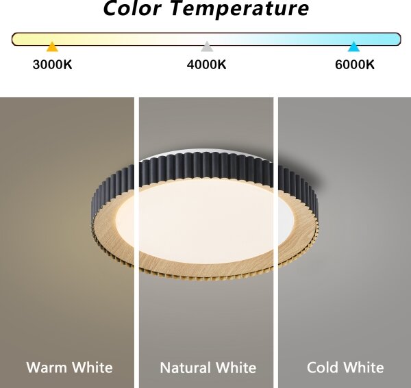 Brilagi - LED димируем таванен плафон NEXO LED/48W/230V 3000-6000K черен Ø 43 см +ДУ