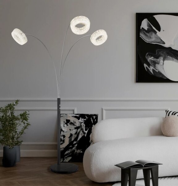 Globo 67387S1 - LED димируема подова лампа LAUREL 35W/230V 3000/4000/6000K