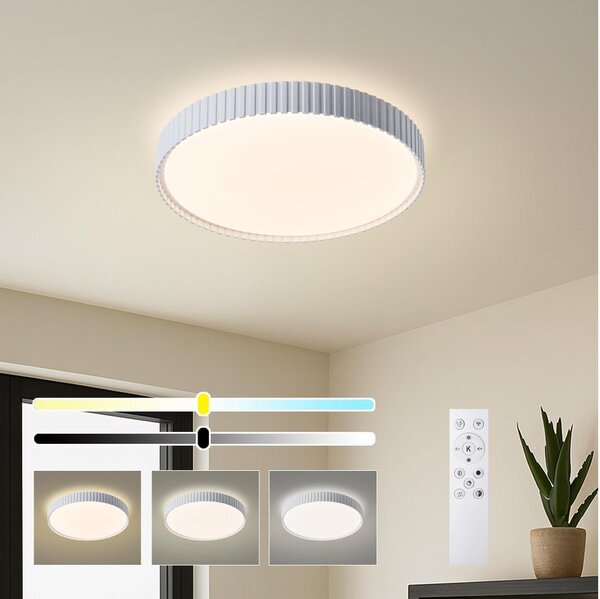 Brilagi - LED димируем таванен плафон CORVO LED/54W/230V 3000-6000K бял Ø 40 cm +Д/У