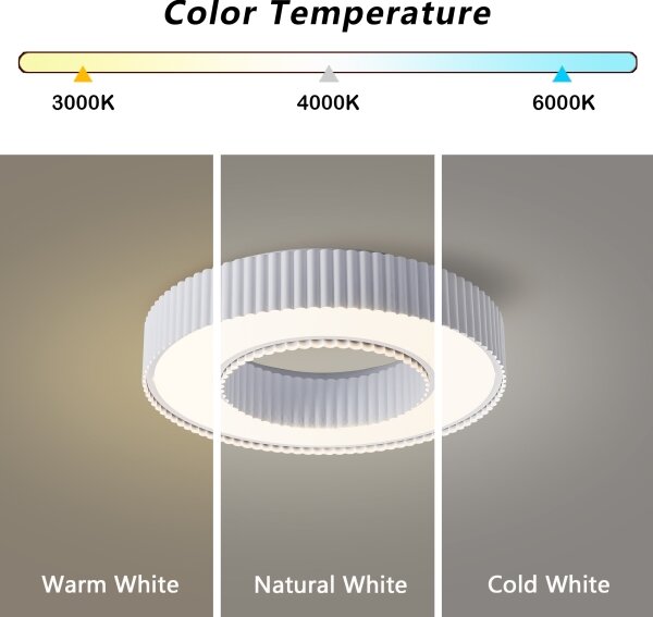 Brilagi - димируемо LED таванно осветително тяло LUMIX LED/48W/230V 3000-6000K бяло Ø 50 см + дистанционно управление