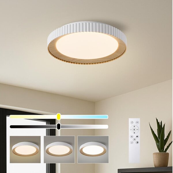 Brilagi - LED димируемо таванно осветително тяло NEXO LED/48W/230V 3000-6000K бяло Ø 43 см +дистанционно управление