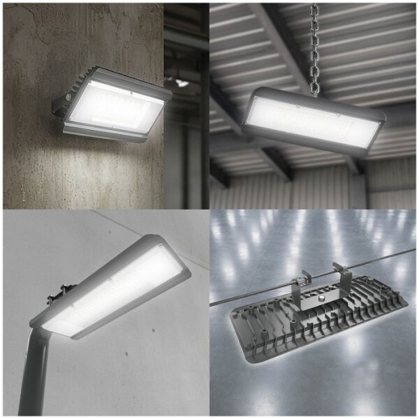 LED техническо осветително тяло 4 в 1 MULTILUXO LED/50W/230V 4000K IP65 25,6 cm