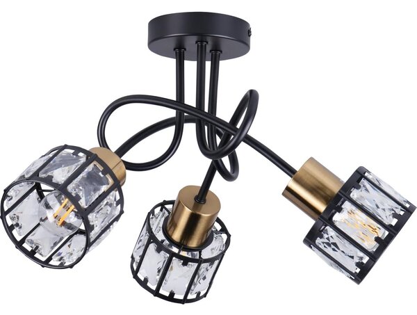 Плафонен полилей ZAHARA 3xE27/10W/230V черен