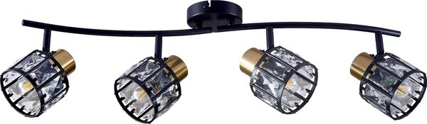 Плафониера ZAHARA 4xE27/10W/230V черна
