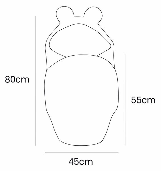 Бяло бебешко одеяло от букле 45x80 cm – Meowbaby