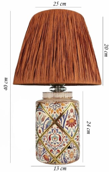 Настолна лампа RAMZES 1xE27/40W/230V рафия