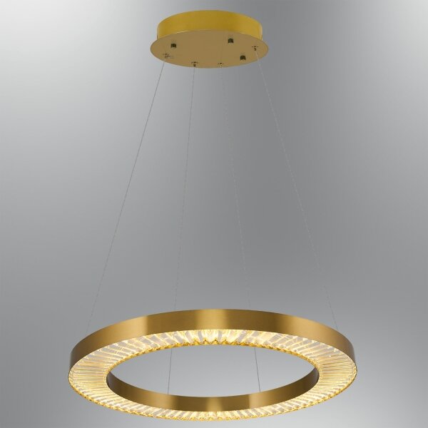 LED полилей на кабел JESI, 85 W, 230 V, 3000 K, диаметър 80 см, бронзов