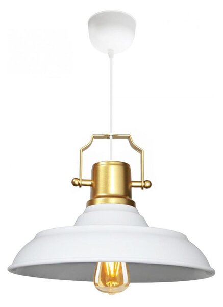 Полилей на кабел AYD 1xE27/40W/230V бял/златист
