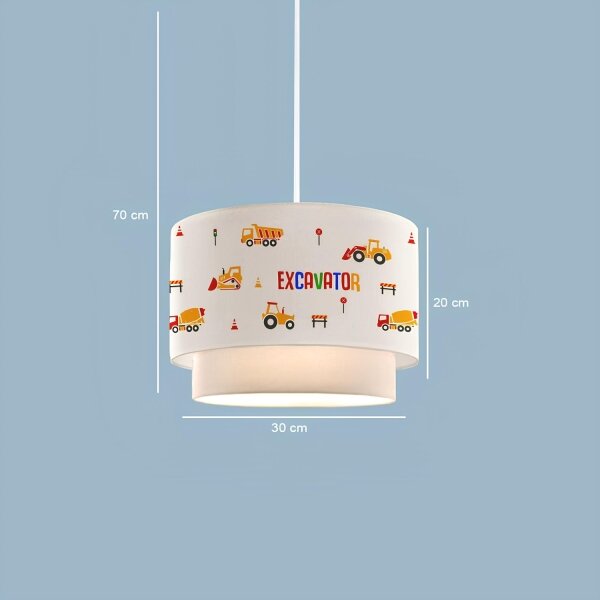 Детски полилей CANDY 1xE27/40W/230V бял/оранжев