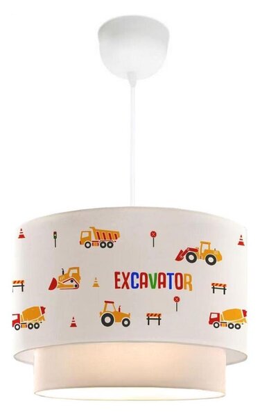 Детски полилей CANDY 1xE27/40W/230V бял/оранжев