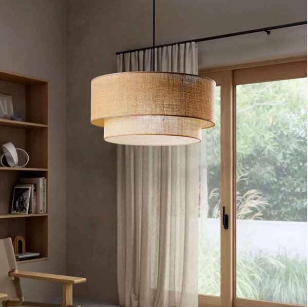 Полилей на кабел NATURA 1xE27/40W/230V кафяв