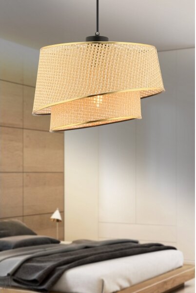 Полилей на кабел BARETTE 1xE27/60W/230V кафяв/златист
