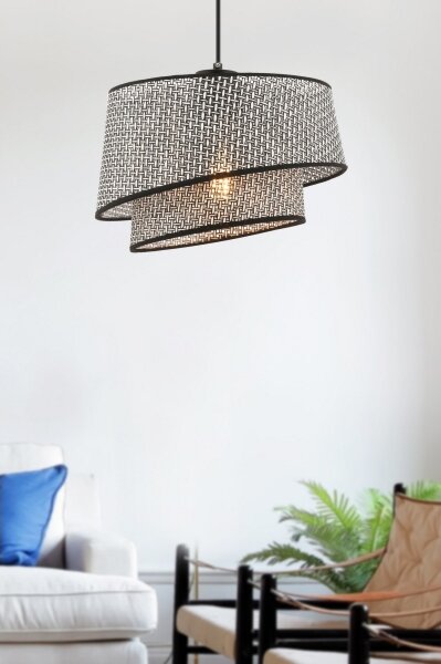 Подвесен полилей на кабел BARETTE 1xE27/60W/230V сив/черен