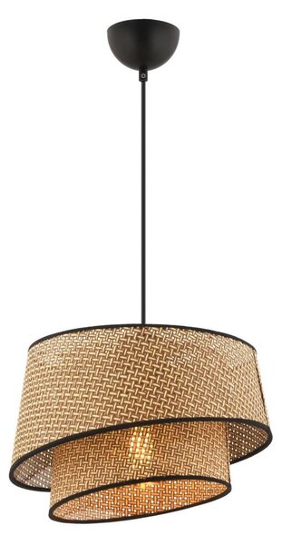 Полилей на кабел BARETTE 1xE27/60W/230V кафяв/черен