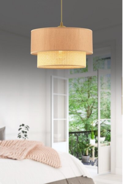 Висяща лампа на кабел ECHO 1xE27/60W/230V бежова