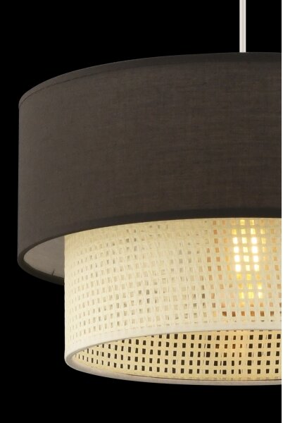 Подвесна лампа на кабел ECHO 1xE27/60W/230V кафява/кремава