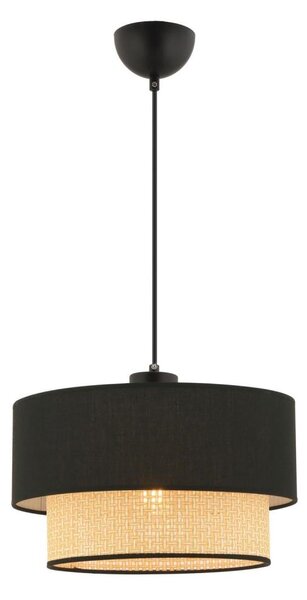 Полилей на кабел ECHO 1xE27/60W/230V, черен/бежов