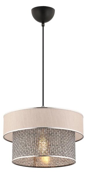 Полилей на кабел ERO 1xE27/60W/230V кремав/сив