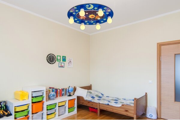 Детско таванно осветително тяло LUCCA, 6xE27/24W/230V, синьо