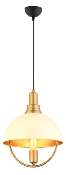 Полилей на кабел MONZA 1xE27/40W/230V Ø 30 cm крем/злато