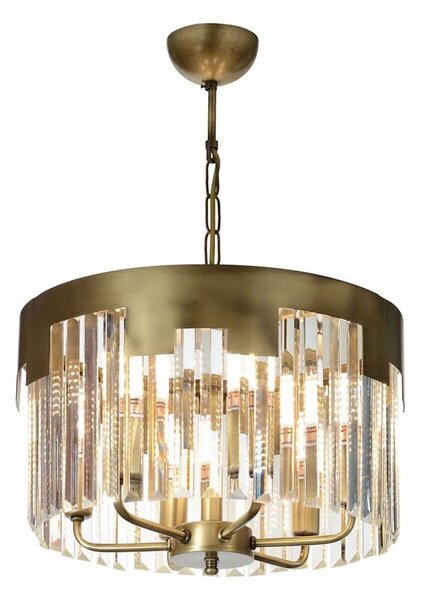 Полилей на верига CRYSTALLINE 6xE27/40W/230V бронзов