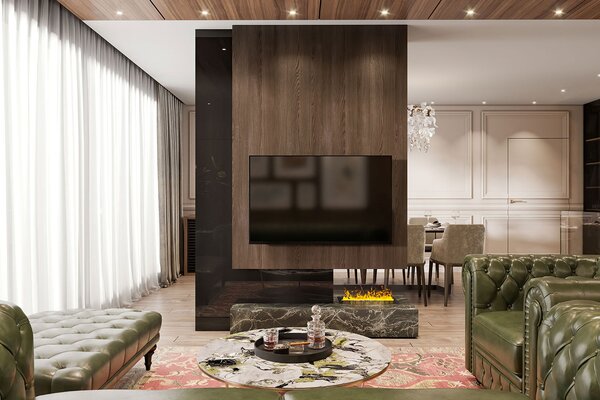 Вградена 3D електрическа камина с водна пара, Led, с приложение, ElectricSun MISTique малка 60 см