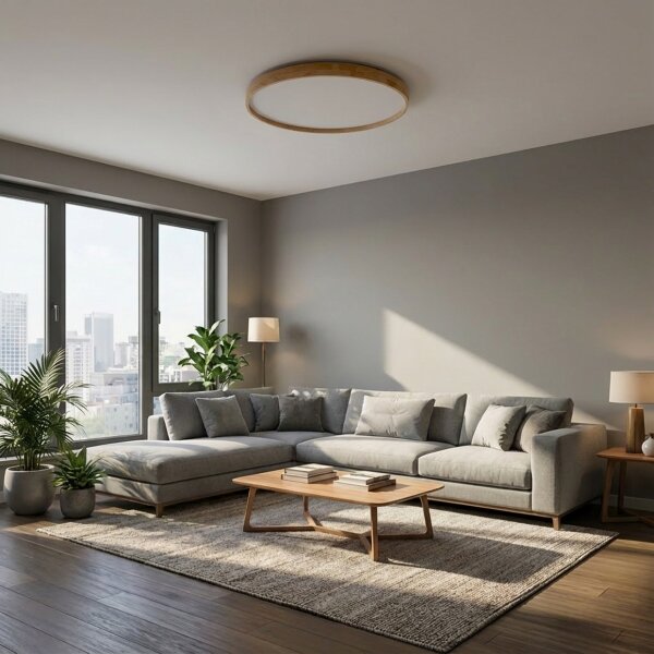 Brilagi - LED димируемо осветително тяло ALSON LED/72W/230V 3000-6500K дъб Ø 78 см + дистанционно управление