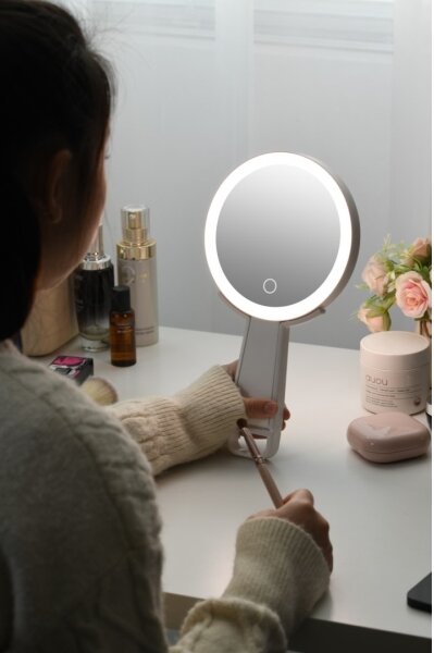 Immax 09103L - LED+CCT димируемо козметично огледало SWEET LED/3W/5V бяло