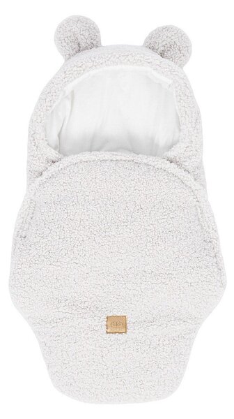 Бебешко одеяло от шерпа в цвят слонова кост 45x80 cm – Meowbaby
