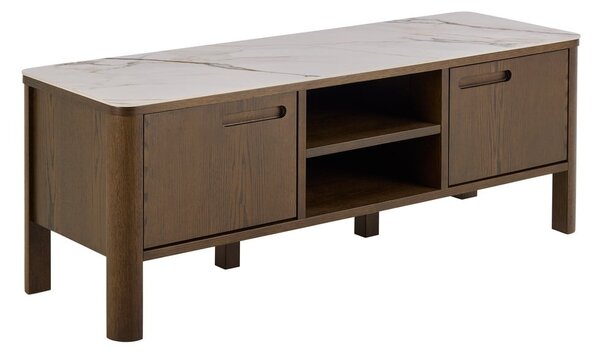 Кафява маса за телевизор от декор от дъб 120x45x40 cm Southampton – Actona