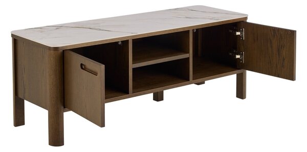 Кафява маса за телевизор от декор от дъб 120x45x40 cm Southampton – Actona