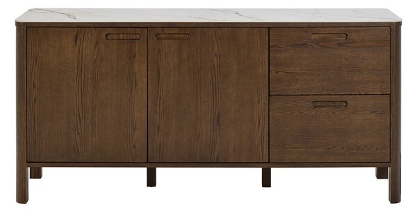 Кафяв скрин от декор от дъб 160x75x40 cm Southampton – Actona