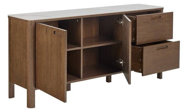 Кафяв скрин от декор от дъб 160x75x40 cm Southampton – Actona