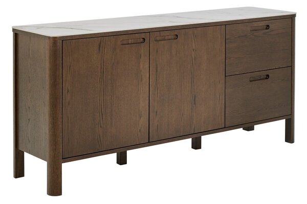 Кафяв скрин от декор от дъб 160x75x40 cm Southampton – Actona