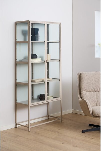 Сива витрина 77x186x35 cm Seaford – Actona