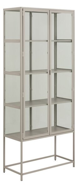 Сива витрина 77x186x35 cm Seaford – Actona
