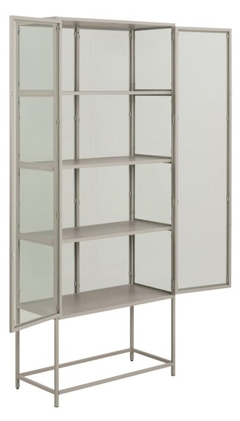 Сива витрина 77x186x35 cm Seaford – Actona