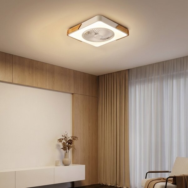 Brilagi-LED димируемо осветително тяло с вентилатор LED/30W/230V 3000-6500K бяло/дъб + дистанционно управление