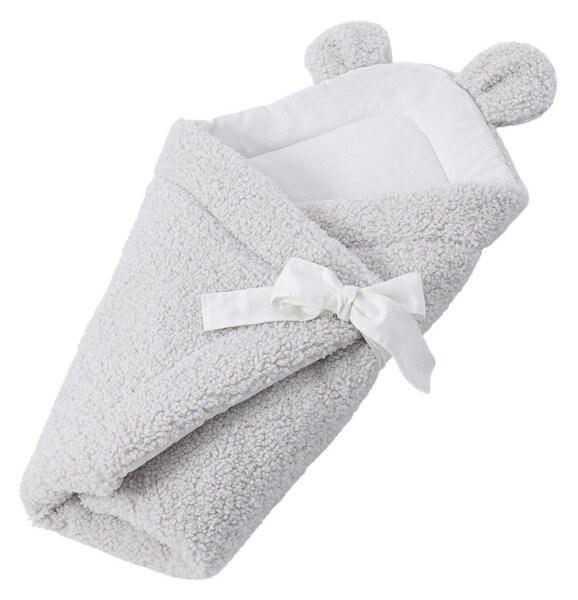Бебешко одеяло от шерпа в цвят слонова кост 35x65 cm – Meowbaby