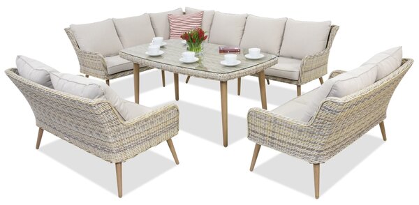 Градински мебели Bilbao Comida 9 Garden Point sand