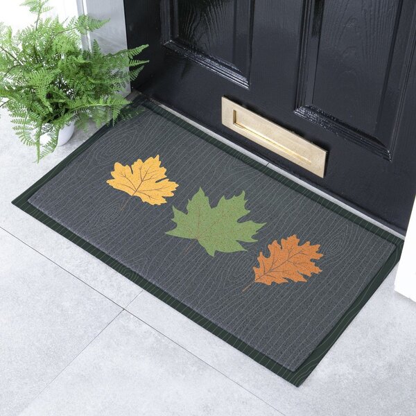 Изтривалка 40x70 cm Autumn Leaves on Green – Artsy Doormats