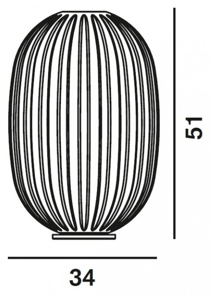 Foscarini - Plass Medium Настолна Лампа безДимер Сив Foscarini