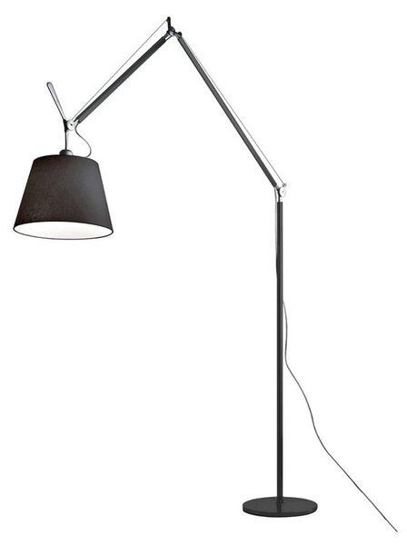 Artemide - Tolomeo Mega Подова Лампа Ø320 Черно Satin/Черно Artemide