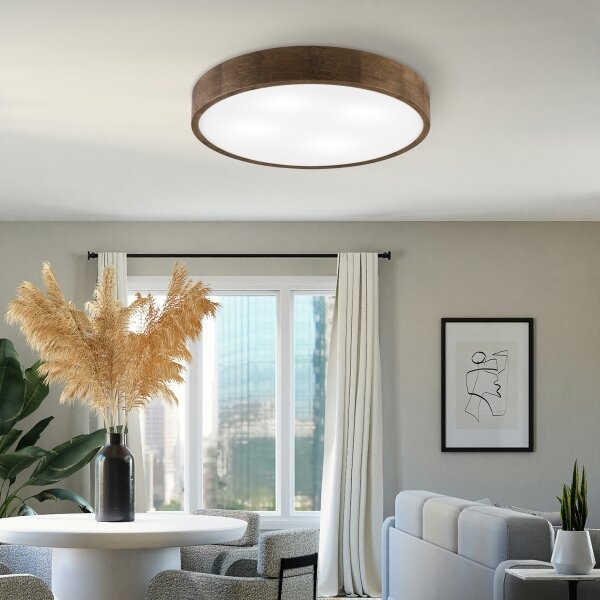 Brilagi - LED таванно осветително тяло CARVALHO 4xE27/60W/230V дъб/орех диаметър 57,5 cm